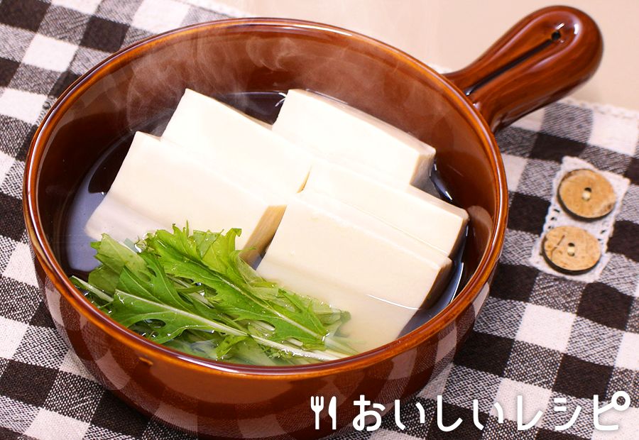 レンジで簡単湯豆腐（ちゃんこ鍋）