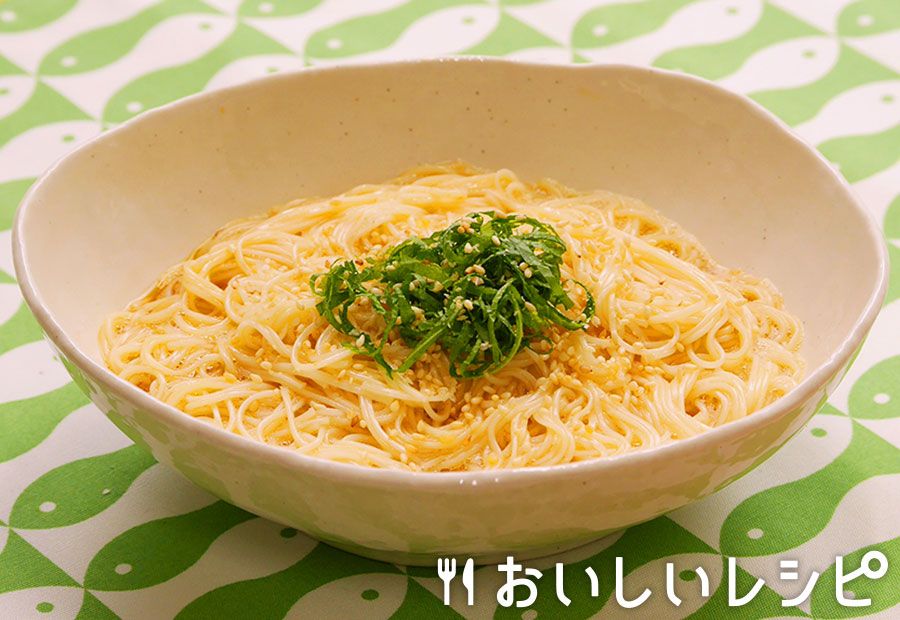 冷やし釜玉そうめん